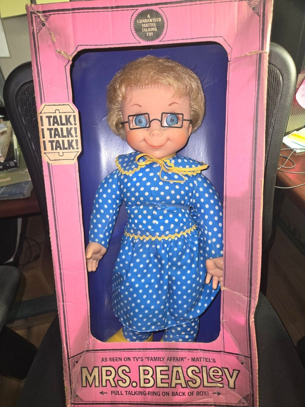 Vintage Mrs. Beasley Doll with Original Box! SHE TALKS!!! 100% Original*Clean!!!